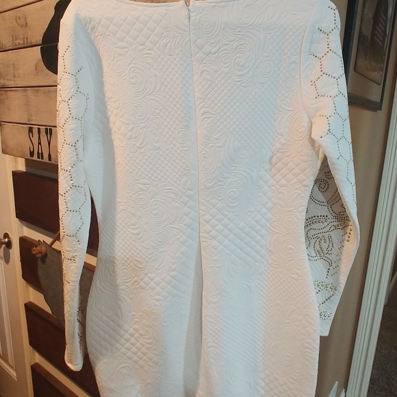 Venus white gold studded cocktail dress - Picture 4 of 5